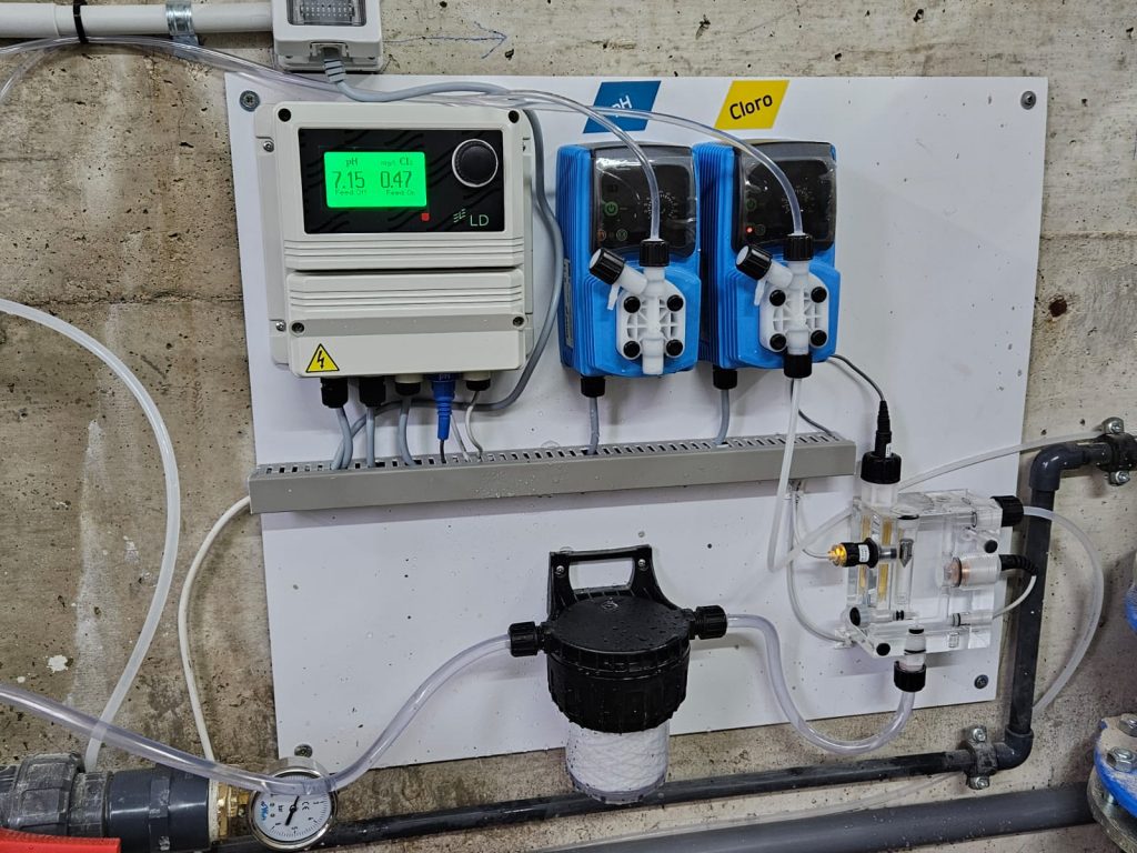 instalación clorador y medidor ph